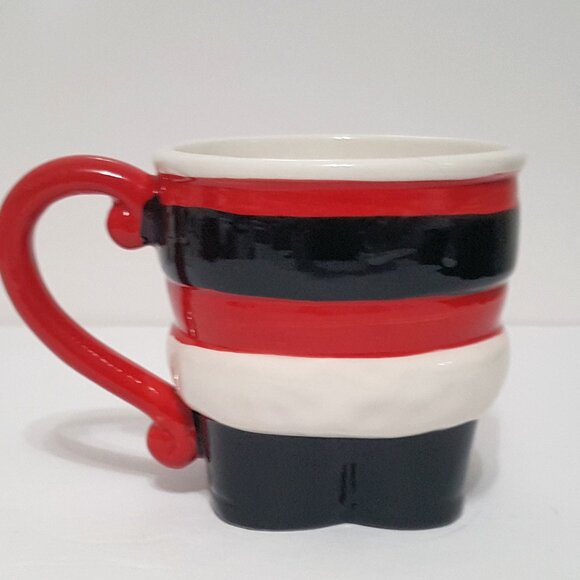 NEW RARE Boston Warehouse Christmas Santa Claus Pants Mug 18 OZ Stoneware - Picture 4 of 6